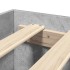 Estructura de cama madera de ingeniería gris hormigón