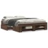 Estructura de cama sin colchón madera marrón roble 120x190