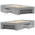Estructura de cama madera de ingeniería gris Sonoma 90x200
