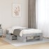 Estructura de cama madera de ingeniería gris hormigón