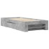 Estructura de cama madera de ingeniería gris hormigón