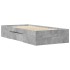 Estructura de cama madera de ingeniería gris hormigón