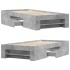 Estructura de cama madera de ingeniería gris hormigón