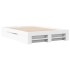 Estructura de cama madera de ingeniería blanca 135x190