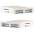 Estructura de cama madera de ingeniería blanca 135x190