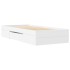 Estructura de cama madera de ingeniería blanca 75x190