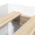 Estructura de cama madera de ingeniería blanca 75x190