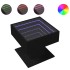 Mesa de centro con luz LED madera ingeniería negra 50x50x45
