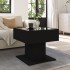 Mesa de centro con luz LED madera ingeniería negra 50x50x45