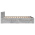 Cama con cabecero madera de ingeniería gris hormigón 140x200