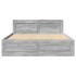 Cama con cabecero madera de ingeniería gris Sonoma 140x200