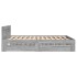 Cama con cabecero madera de ingeniería gris Sonoma 140x200