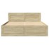 Cama con cabecero madera de ingeniería roble Sonoma 120x200