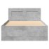Cama con cabecero madera de ingeniería gris hormigón 75x190