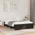 Estructura de cama madera de ingeniería negra 140x200