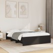 Estructura de cama madera de ingeniería negra 140x200 cm