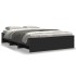 Estructura de cama madera de ingeniería negra 140x200