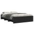 Estructura de cama madera de ingeniería negra 140x200
