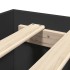 Estructura de cama madera de ingeniería negra 140x200