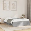 Estructura de cama madera de ingeniería gris hormigón 140x200cm