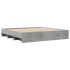 Estructura de cama madera de ingeniería gris hormigón