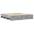 Estructura de cama madera de ingeniería gris hormigón