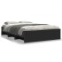 Estructura de cama madera de ingeniería negra 120x200