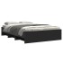 Estructura de cama madera de ingeniería negra 120x200