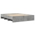 Estructura de cama sin colchón gris hormigón 160x200