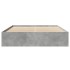 Estructura de cama madera de ingeniería gris hormigón