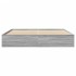 Estructura de cama sin colchón gris Sonoma 180x200