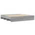 Estructura de cama sin colchón gris Sonoma 180x200