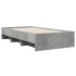 Estructura de cama madera de ingeniería gris hormigón