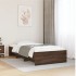 Estructura de cama sin colchón madera marrón roble 90x200