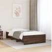 Estructura de cama sin colchón madera marrón roble 90x200 cm