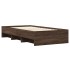 Estructura de cama sin colchón madera marrón roble 90x200