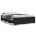 Estructura de cama madera de ingeniería negra 135x190