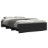 Estructura de cama madera de ingeniería negra 120x190