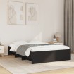 Estructura de cama madera de ingeniería negra 140x190 cm