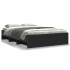 Estructura de cama madera de ingeniería negra 140x190