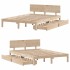 Estructura de cama con cajones madera maciza de pino 160x200