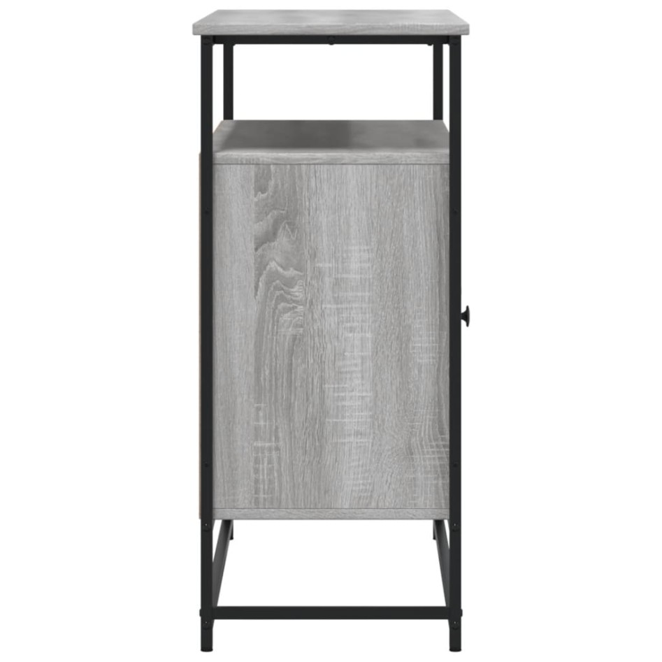 Aparador de madera de ingeniería gris Sonoma 100x35x80