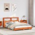 Estructura de cama sin colchón madera maciza marrón 120x190