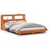Estructura de cama sin colchón madera maciza marrón 120x190