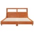 Estructura de cama sin colchón madera maciza marrón 120x190