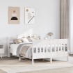 Estructura de cama sin colchón madera de pino blanca 140x200 cm