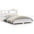 Estructura de cama sin colchón madera de pino blanca 140x200