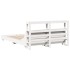 Estructura de cama sin colchón madera de pino blanca 140x200