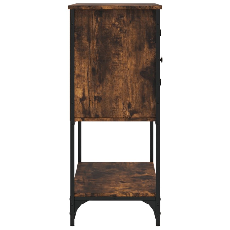 Aparador de madera de ingeniería roble ahumado 100x36x85