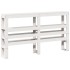 Estructura de cama sin colchón madera de pino blanca 140x200